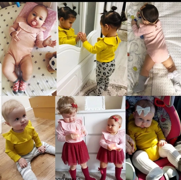 RUFFLE COLLAR RIB BODYSUIT - Picture 7 of 8